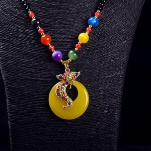 Beautiful Beaded Beeswax Necklace